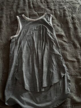 Old Navy Gray Layered Sleeveless Tank with White Trim